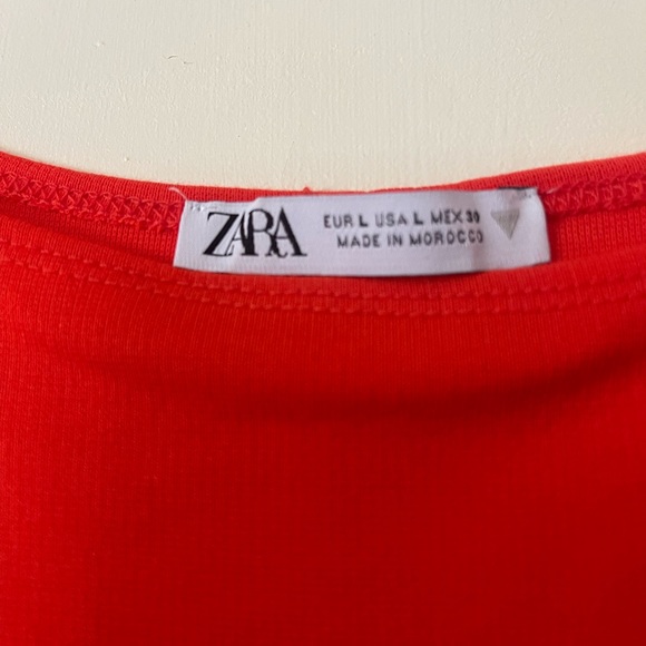 Zara, Orange, Fitted Dress, Size Large. Perfect for any occasion! - Picture 2 of 4